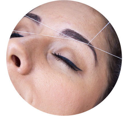 wenkbrauwen epileren met touw