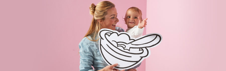 eerste hapje baby