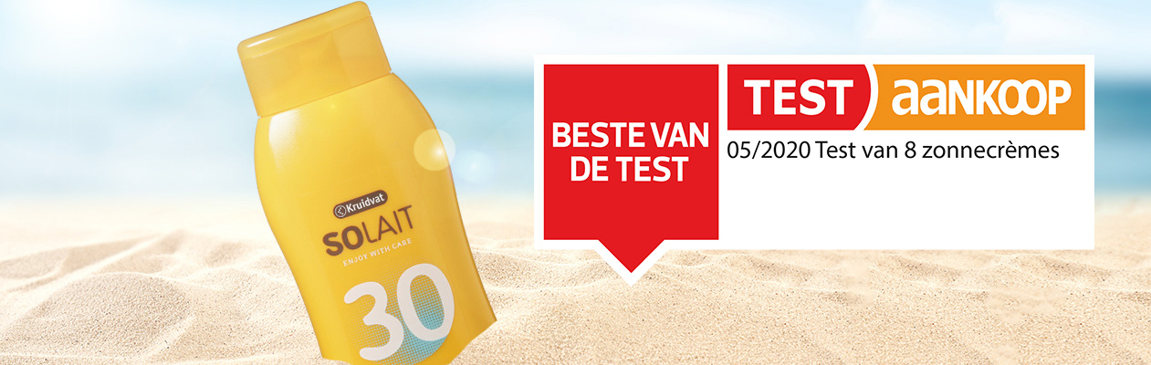 Header_Kruidvat Solait SPF 30 High Sunmilk is Beste van de Test
