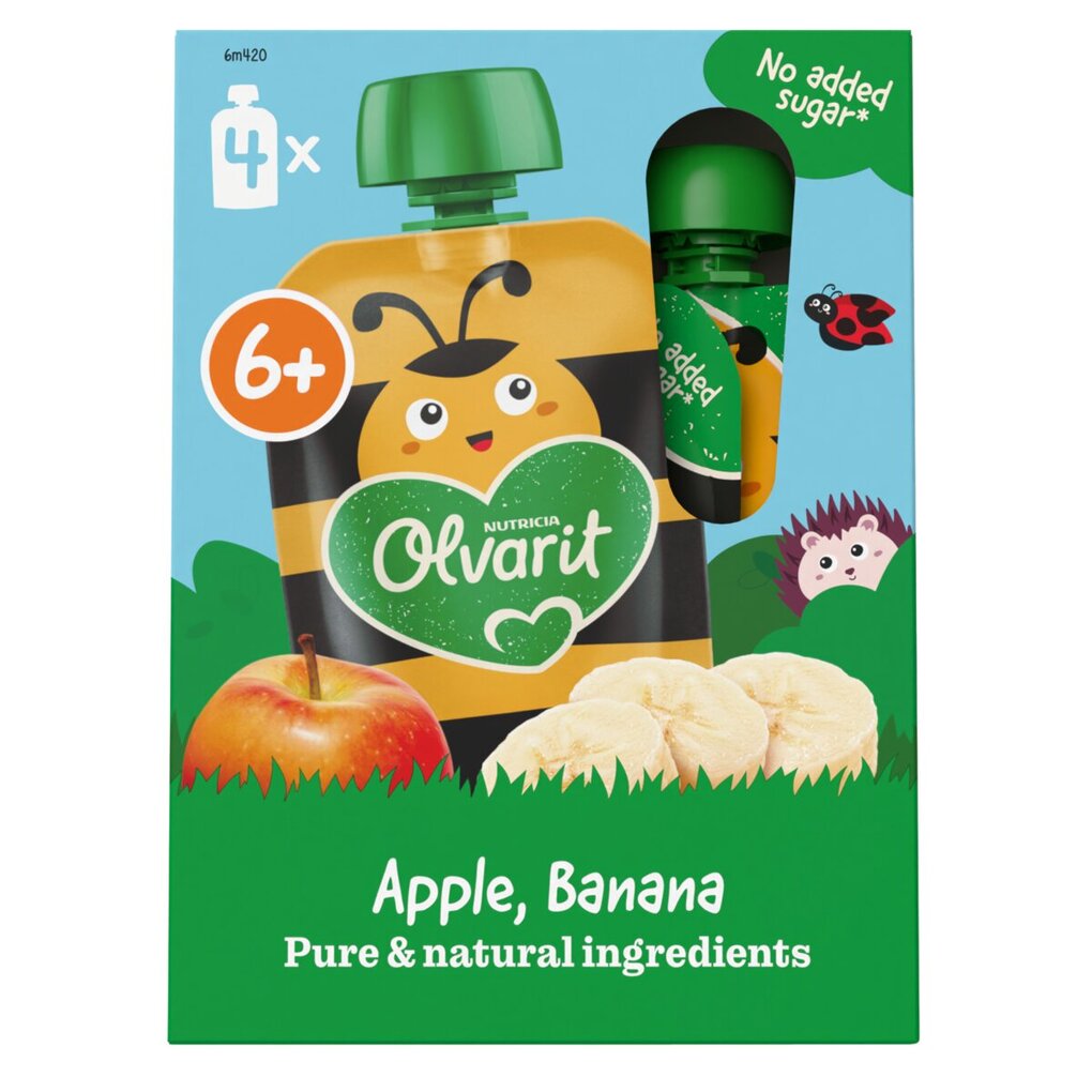 Olvarit 6+M Appel & Banaan Knijpzakjes