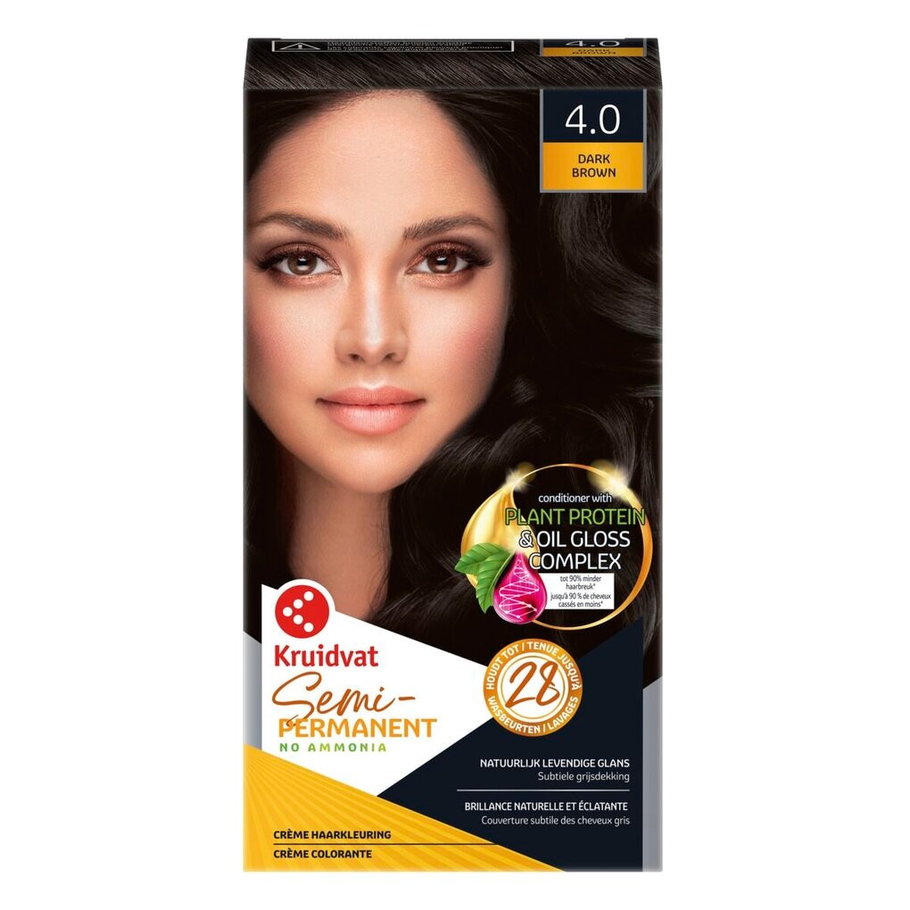 Kruidvat Coloration Semi-Permanente 4.0 Dark Brown