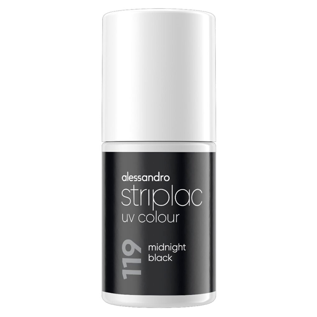 Alessandro Striplac UV Colour 119 Midnight Black Nagellak