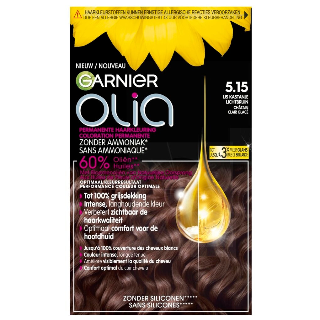 Garnier Olia 5.15 Ijs Kastanje Lichtbruin Permanente Haarkleuring