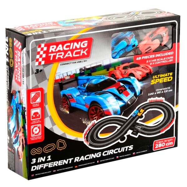 Racing Track 3-in-1 Different Racing Circuits Racebaan 280cm