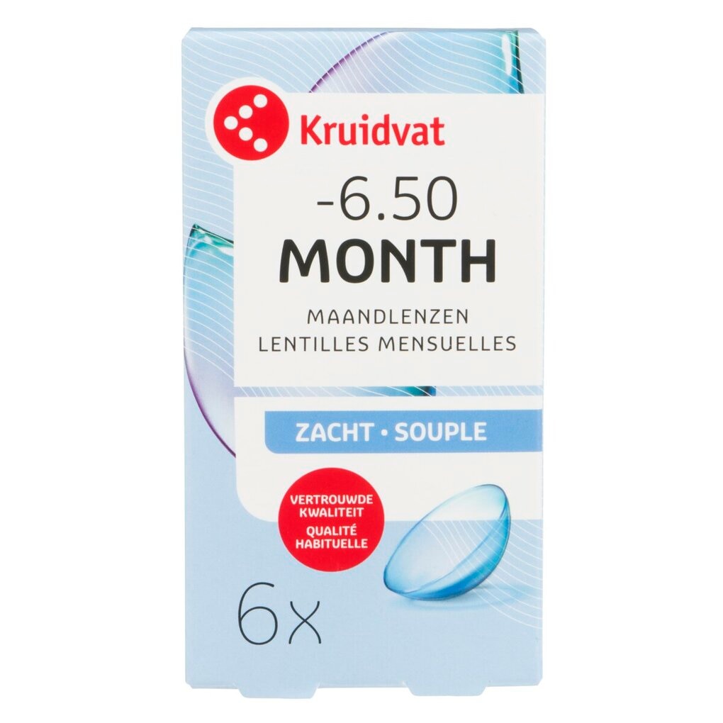 Kruidvat Opticare -6.50 Lentilles Mensuelles Souples
