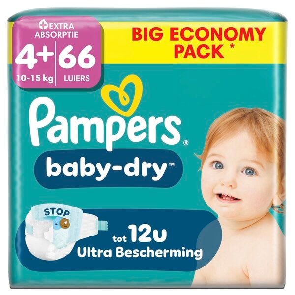 Pampers Baby-Dry Maat 4+ Luiers