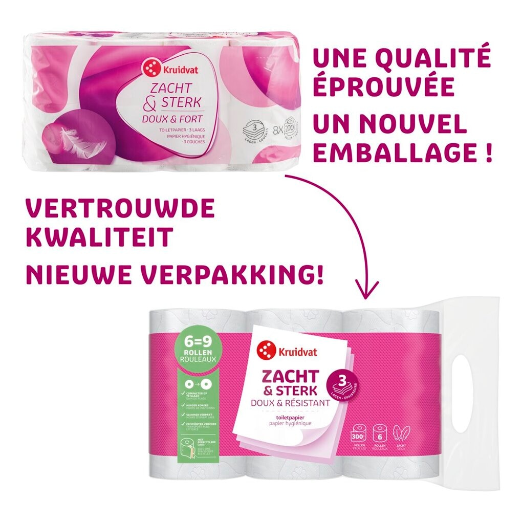 Kruidvat Zacht & Sterk 3-laags Toiletpapier