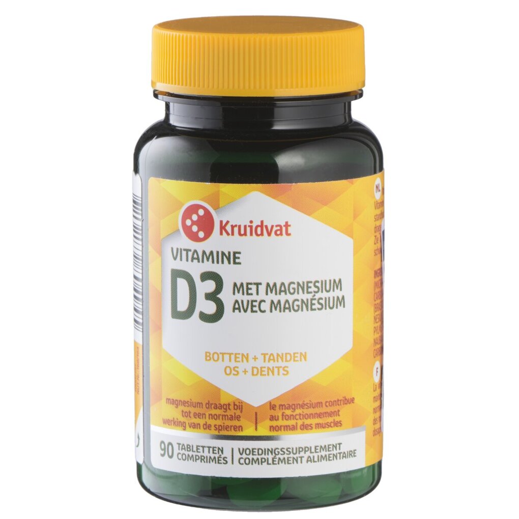 Kruidvat Vitamine D + Magnesium Tabletten Kruidvat Vitamine D + Magnesium Tabletten