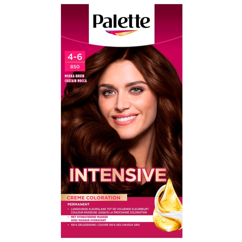 Schwarzkopf Poly Palette 4-6 850 Mokkabruin Permamente Haarkleuring