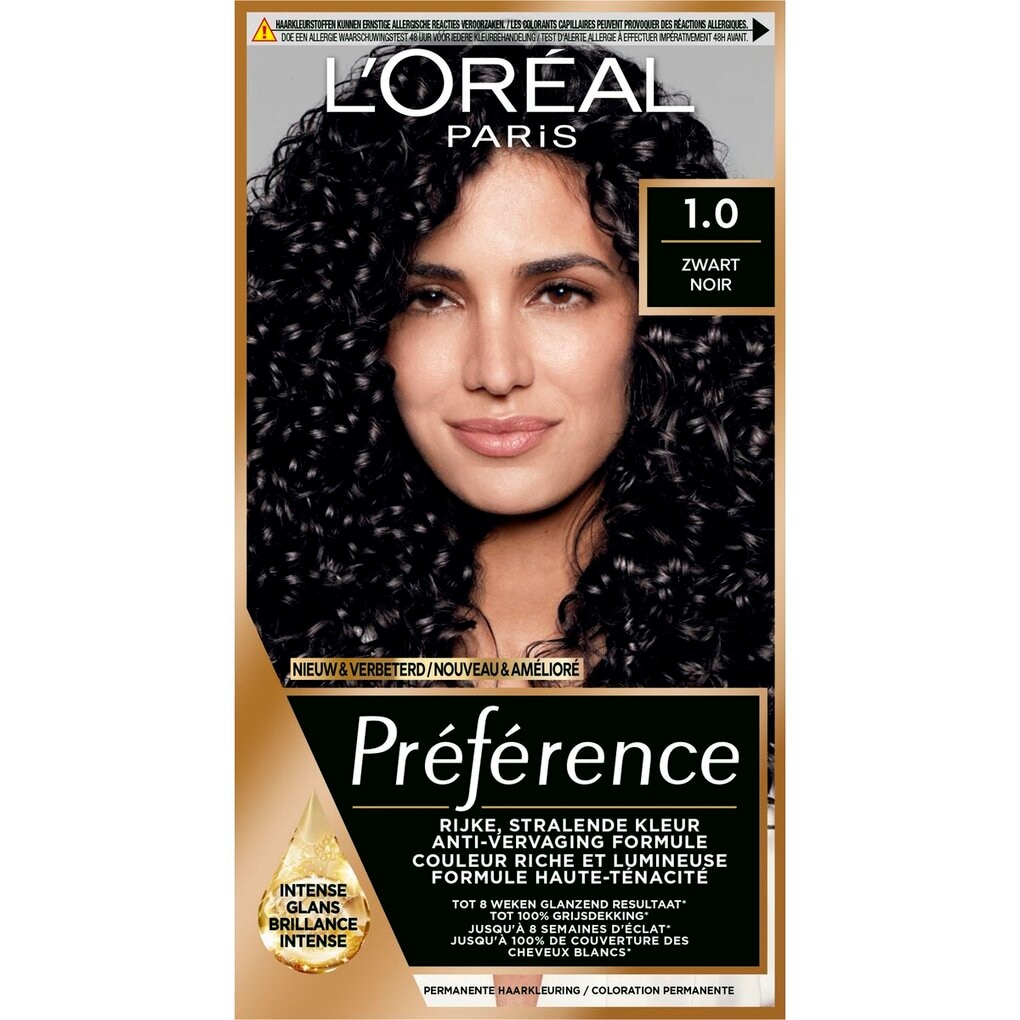 L'Oréal Paris Préférence 1.0 Zwart Permanente Haarkleuring