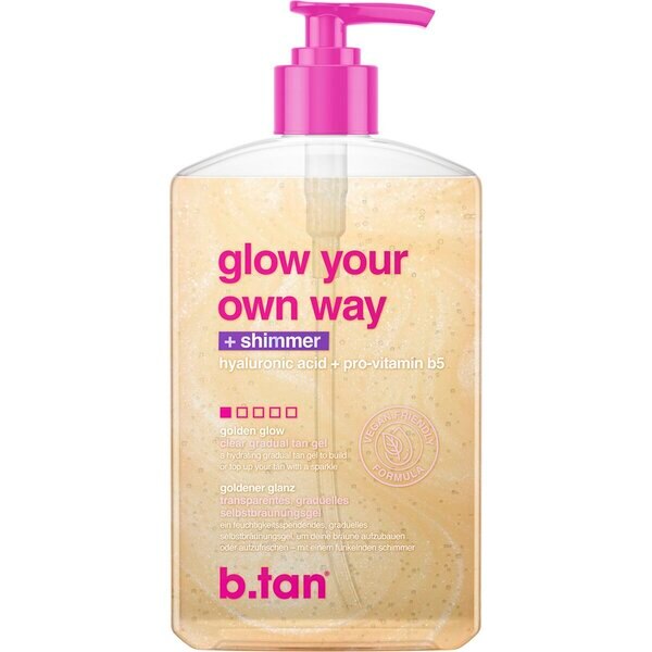 B.Tan Gradual Tan Gel Glow Your Own Way Shimmer Clear