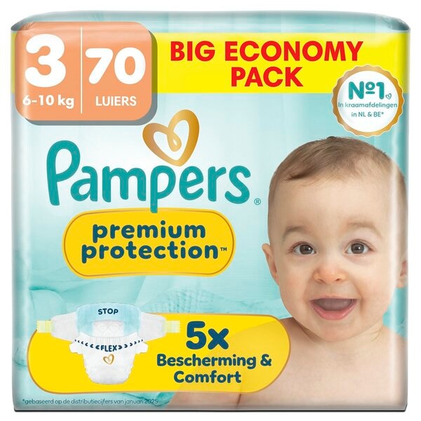 Pampers Couches Premium Protection Taille 3