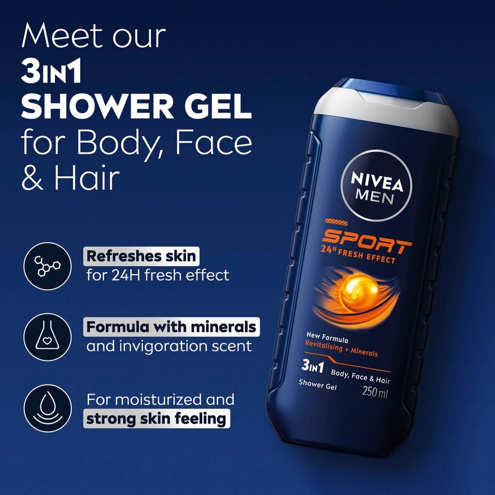 NIVEA Men Sport 3-In-1 Douchegel