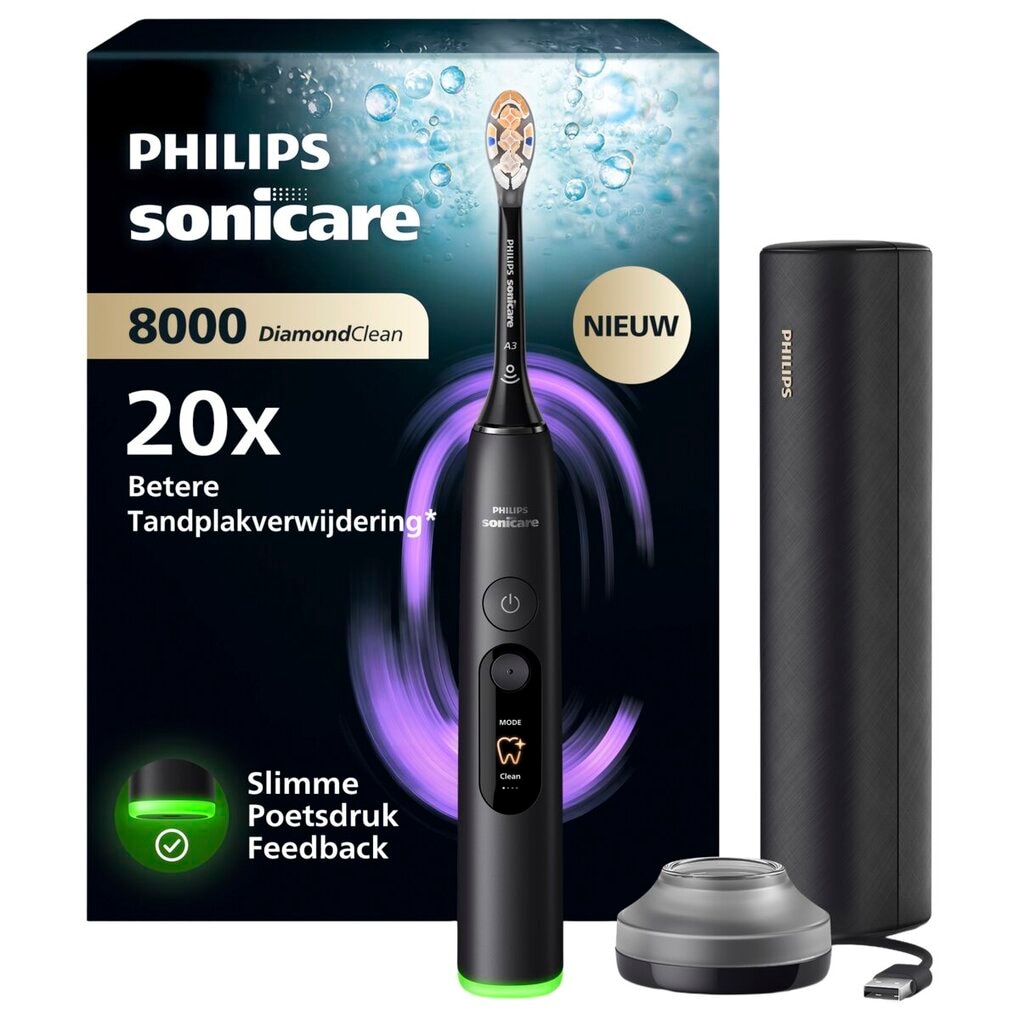 Philips Sonicare Brosse à Dents Électrique DiamondClean 8000 HX8410/12 Philips Sonicare Brosse à Dents Électrique DiamondClean 8000 HX8410/12