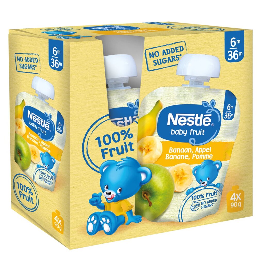 Nestlé 6+M Appel & Banaan Knijpzakjes