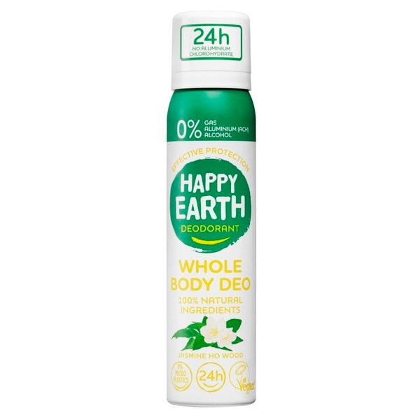 Happy Earth Deodorant Whole Body Deo Spray Jasmine Ho Wood