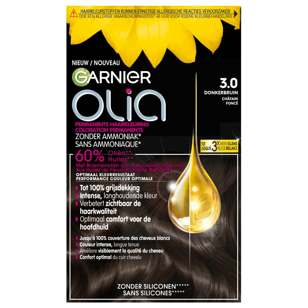 Garnier Olia 3 Donkerbruin Permanente Haarkleuring