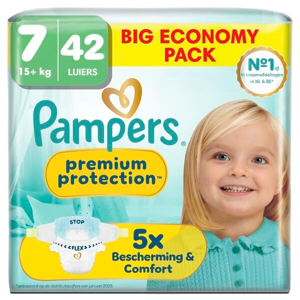 Pampers Premium Protection Maat 7 Luiers