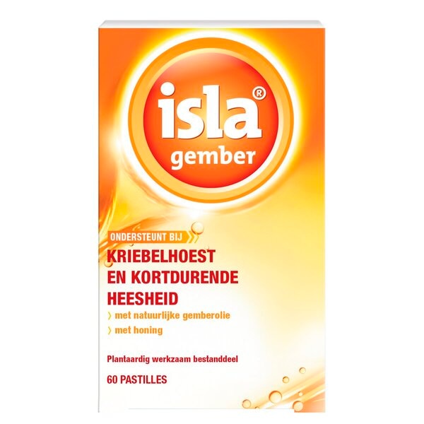 Isla Gember Pastilles Medisch hulpmiddel, 60 stuks