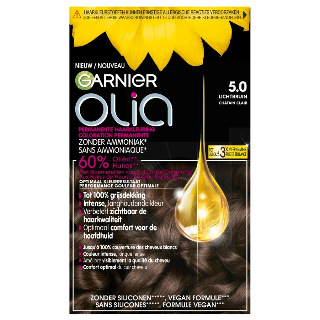 Garnier Olia Coloration Crème Permanente 5.0 Châtain Clair