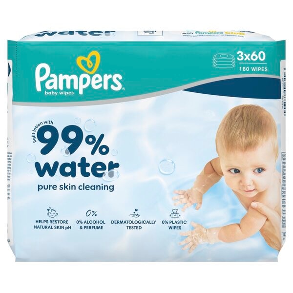 Pampers Lingettes Bébé 99% Water
