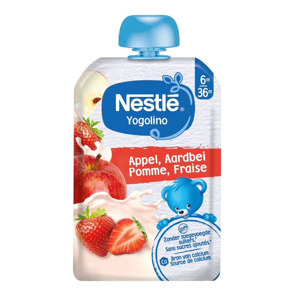 Nestle 6M Yogolino Appel Aardbei Knijpzakje
