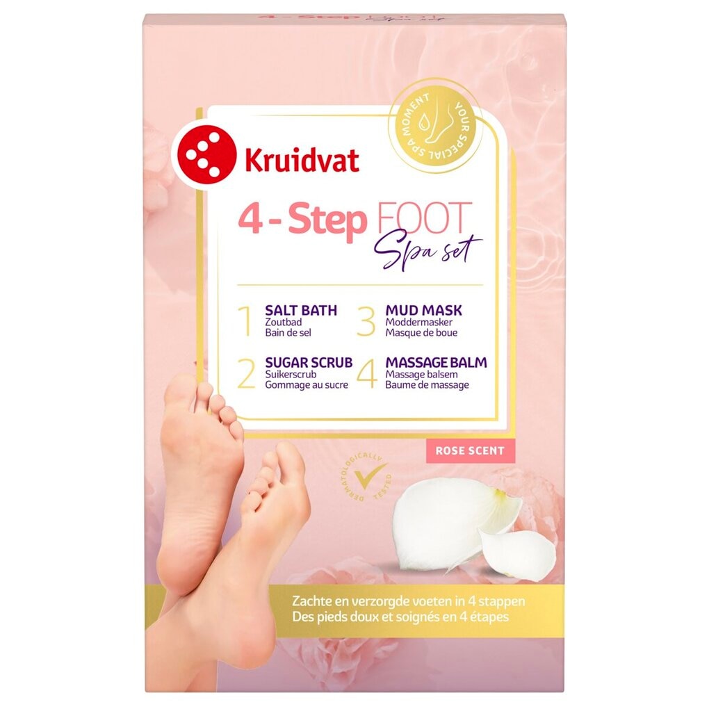 Kruidvat Coffret 4-Step Foot Spa Rose Scent