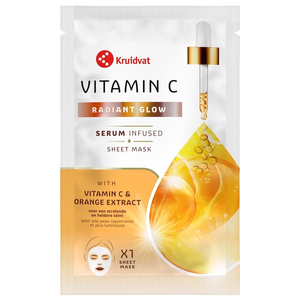Kruidvat Radiant Glow Vitamin C & Orange Extract Sheet Mask