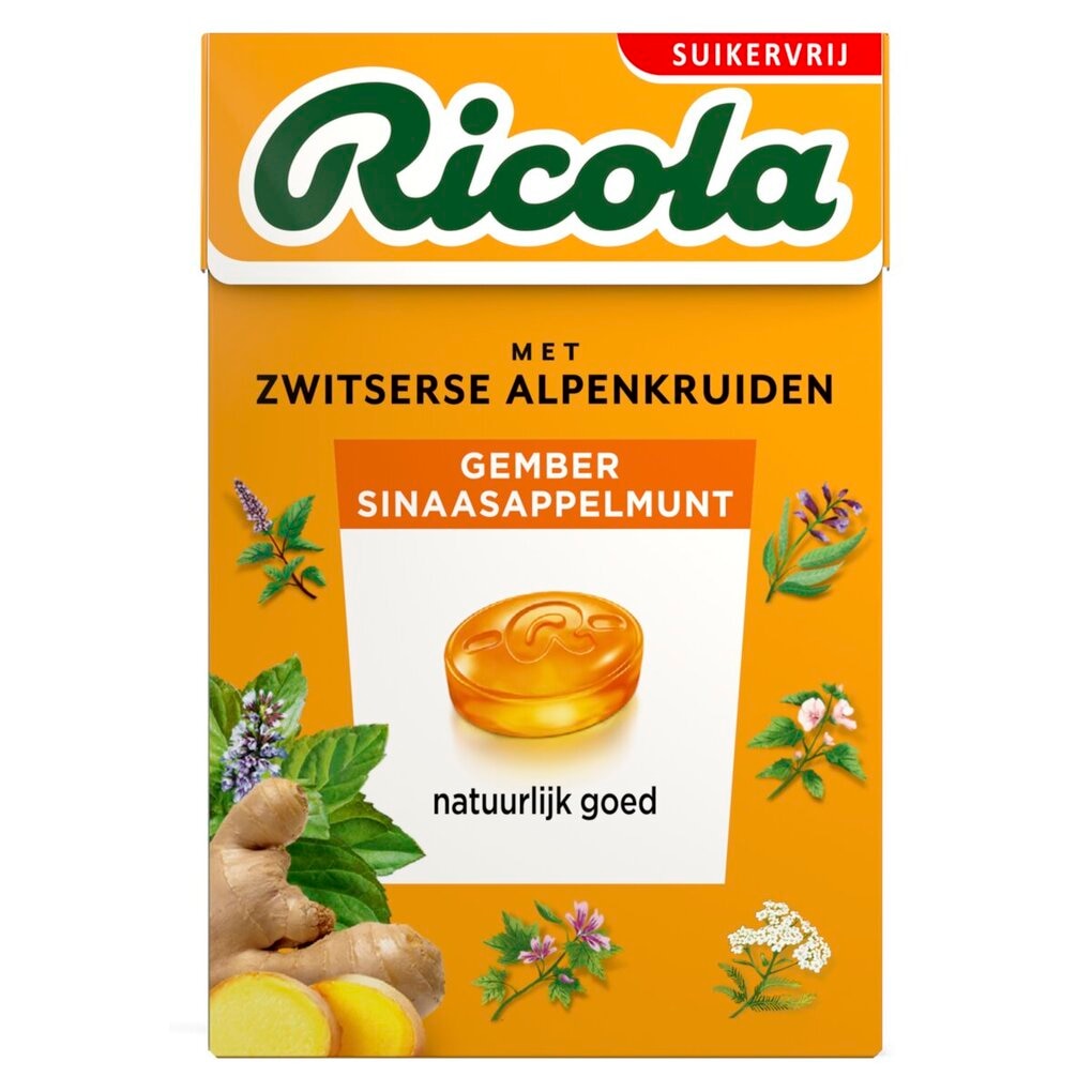 Ricola Gember Sinaasappelmunt Kruidenpastilles