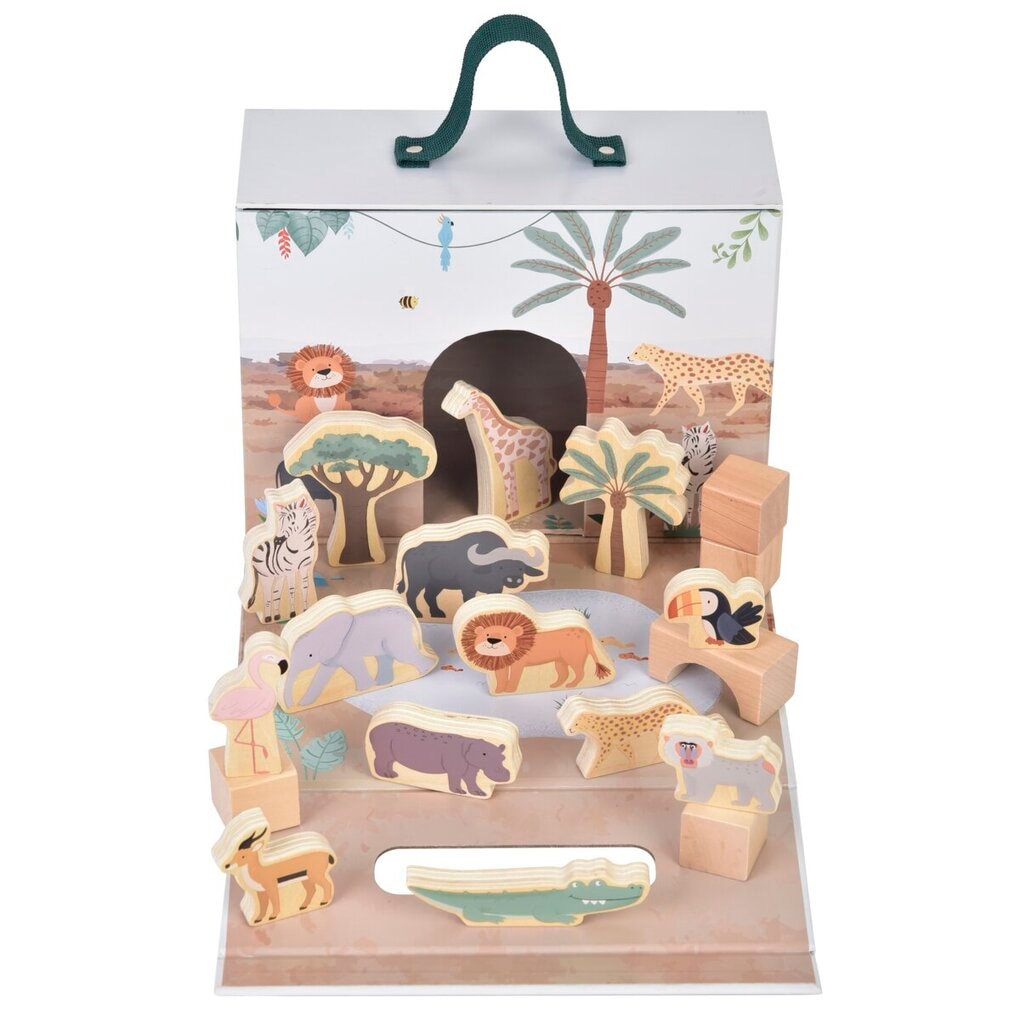 Ensemble d’Animaux Safari en Bois