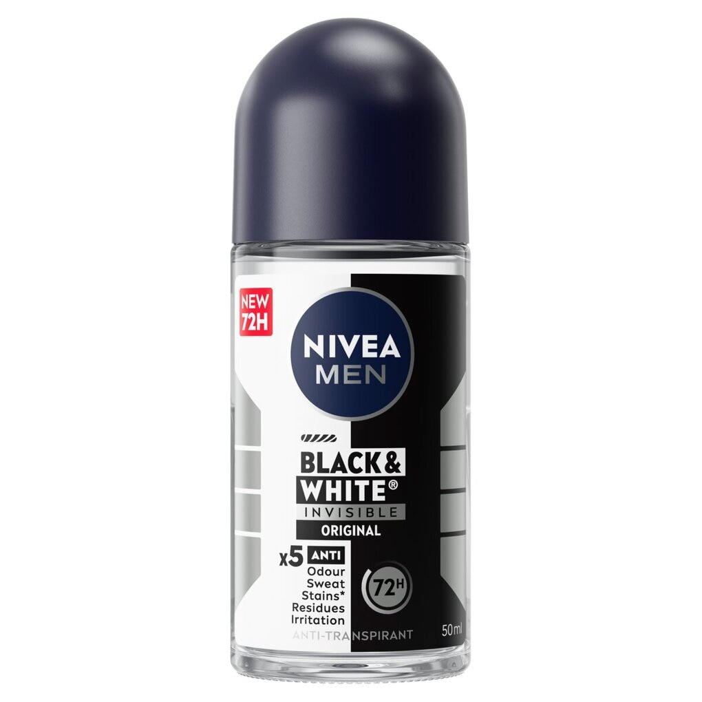 NIVEA Men Déodorant à Bille Anti-Transpirant Black & White Invisible Original