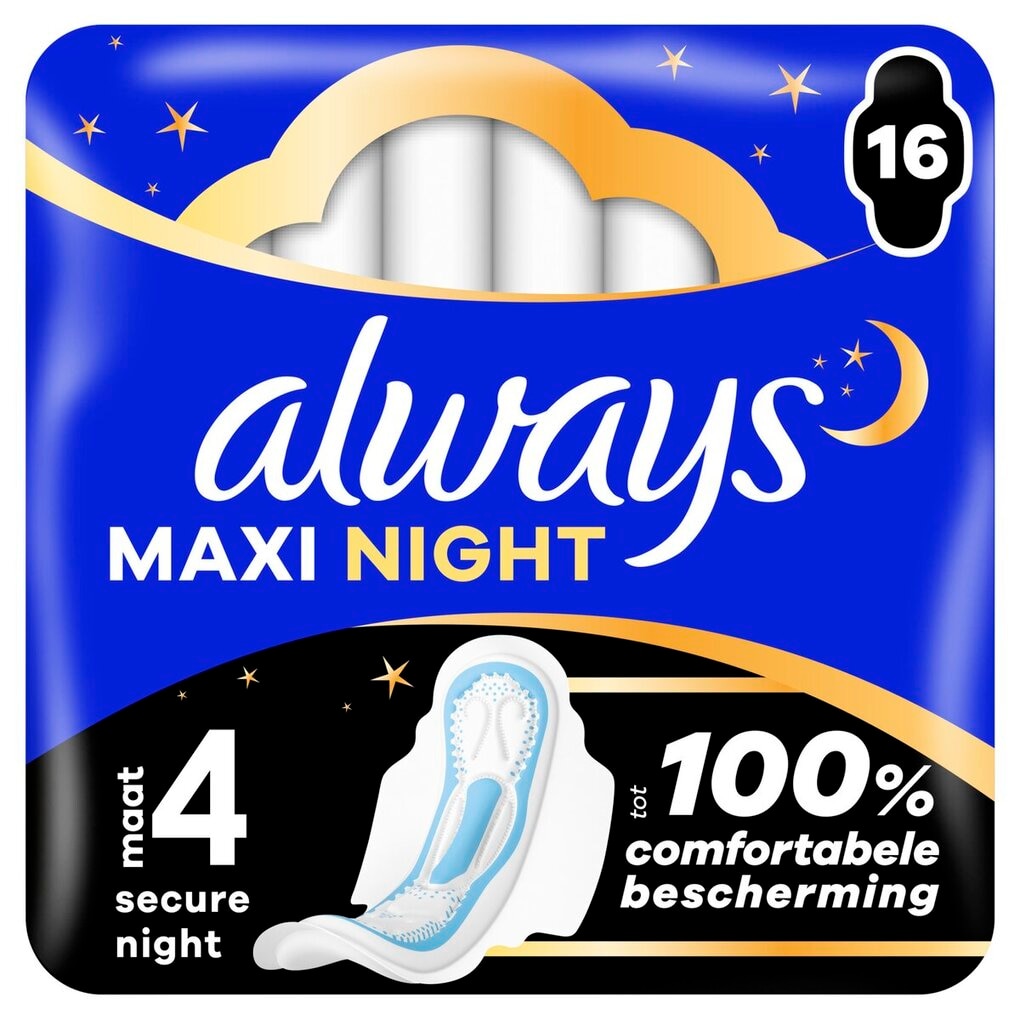 Always Serviettes Menstruelles Maxi Secure Night (Taille 4)