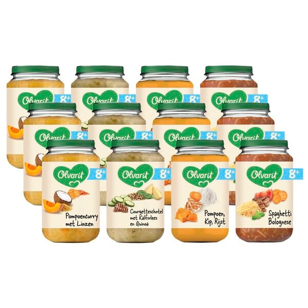 Olvarit 8+M Maaltijd Variatiemenu 12 x 200g