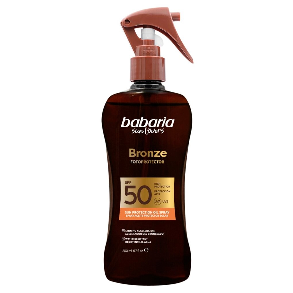 Babaria Bronze Fotoprotector SPF50 Sun Protection Oil Spray