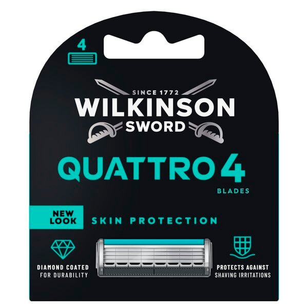 Wilkinson Sword Quattro Titanium Sensitive Limited Edition Navulmesjes 4 stuks