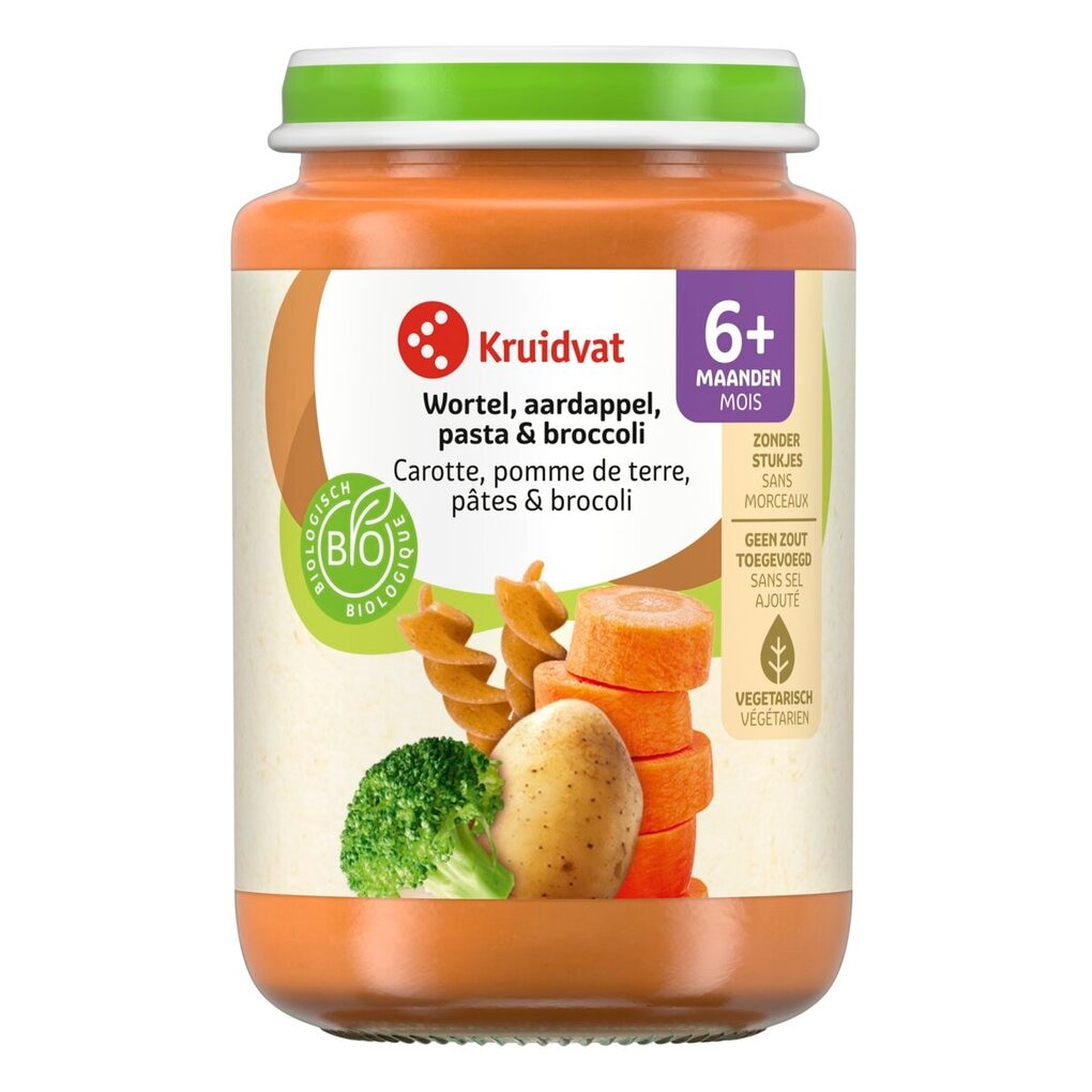Kruidvat 6+M Bio Wortel, Aardappel, Pasta & Broccoli Maaltijd