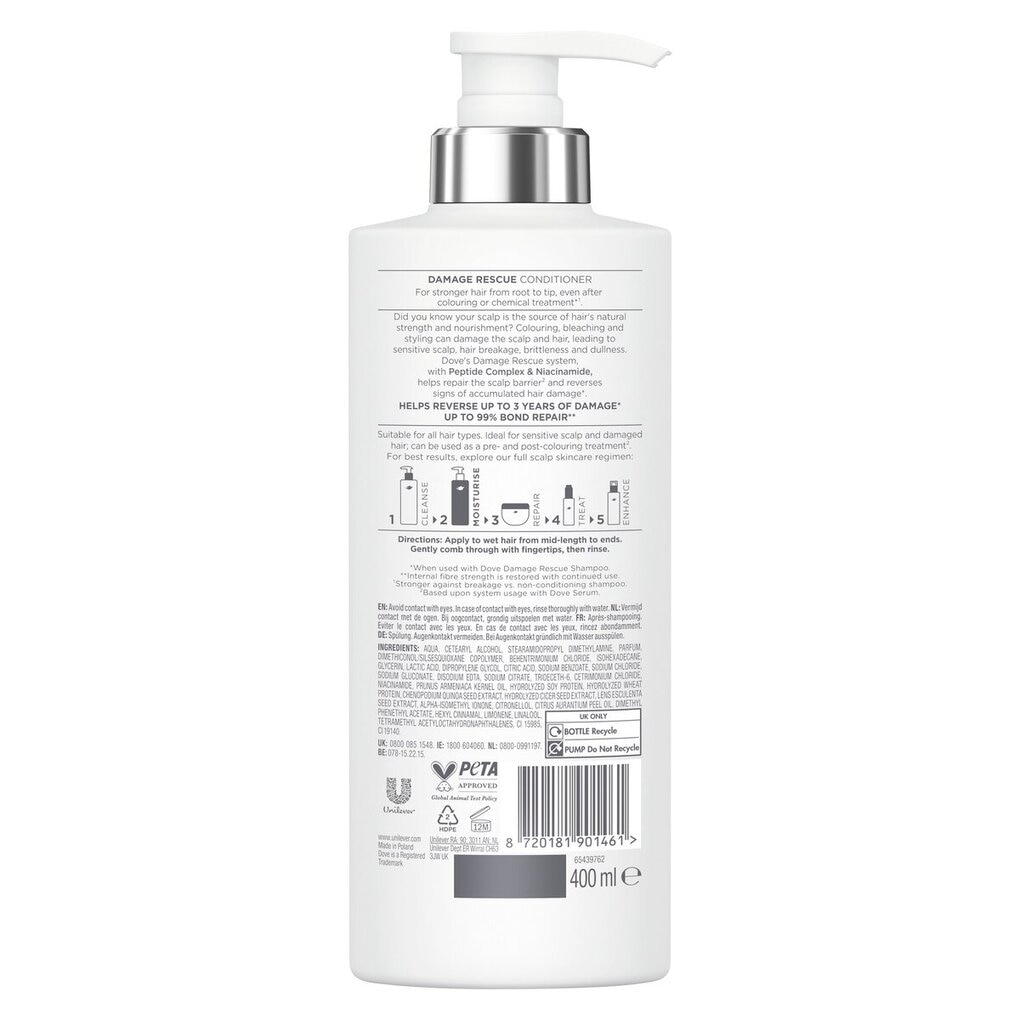 Dove Scalp + Hair Therapy Après-shampoing Damage Rescue Hydration