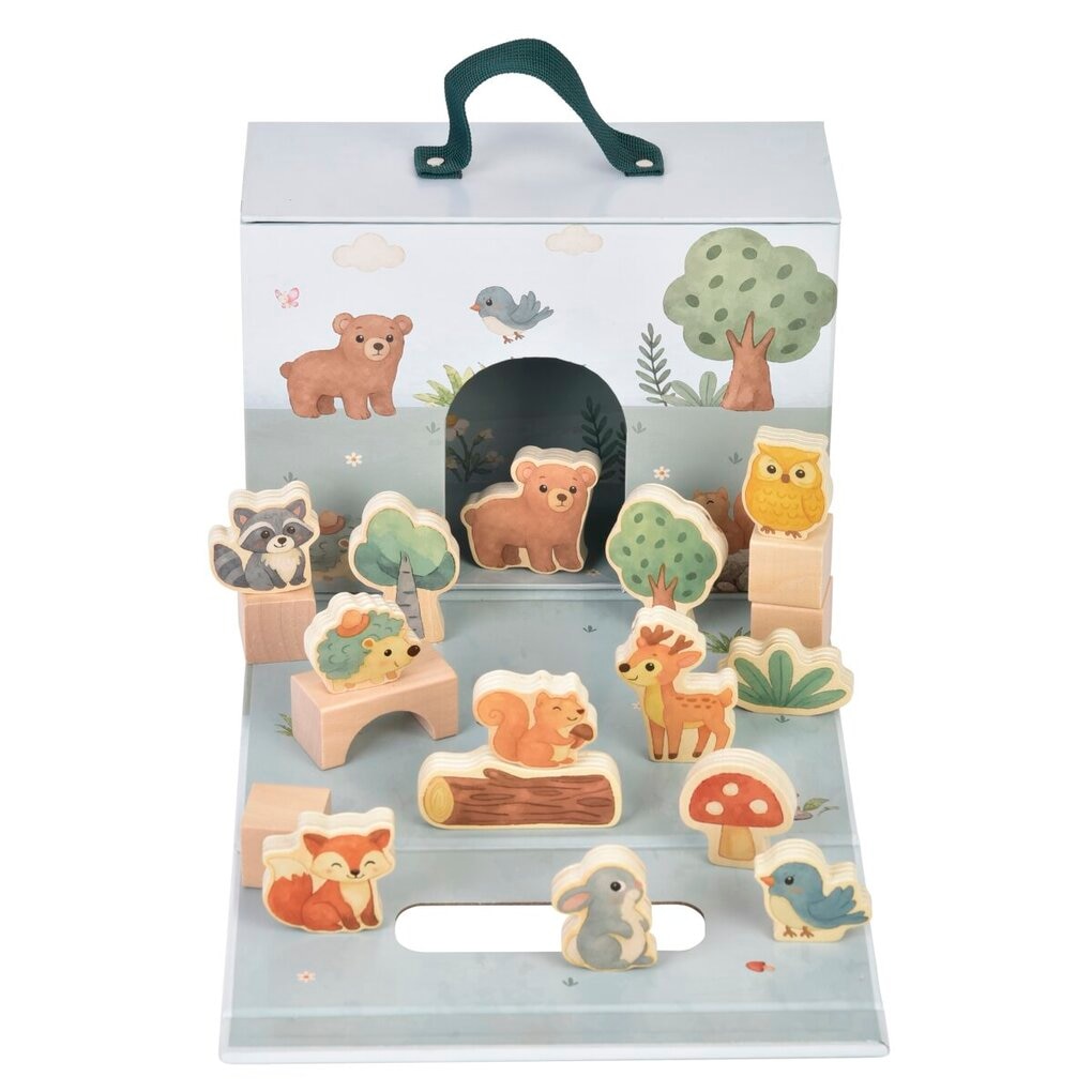 Ensemble d’Animaux de Forêt en Bois