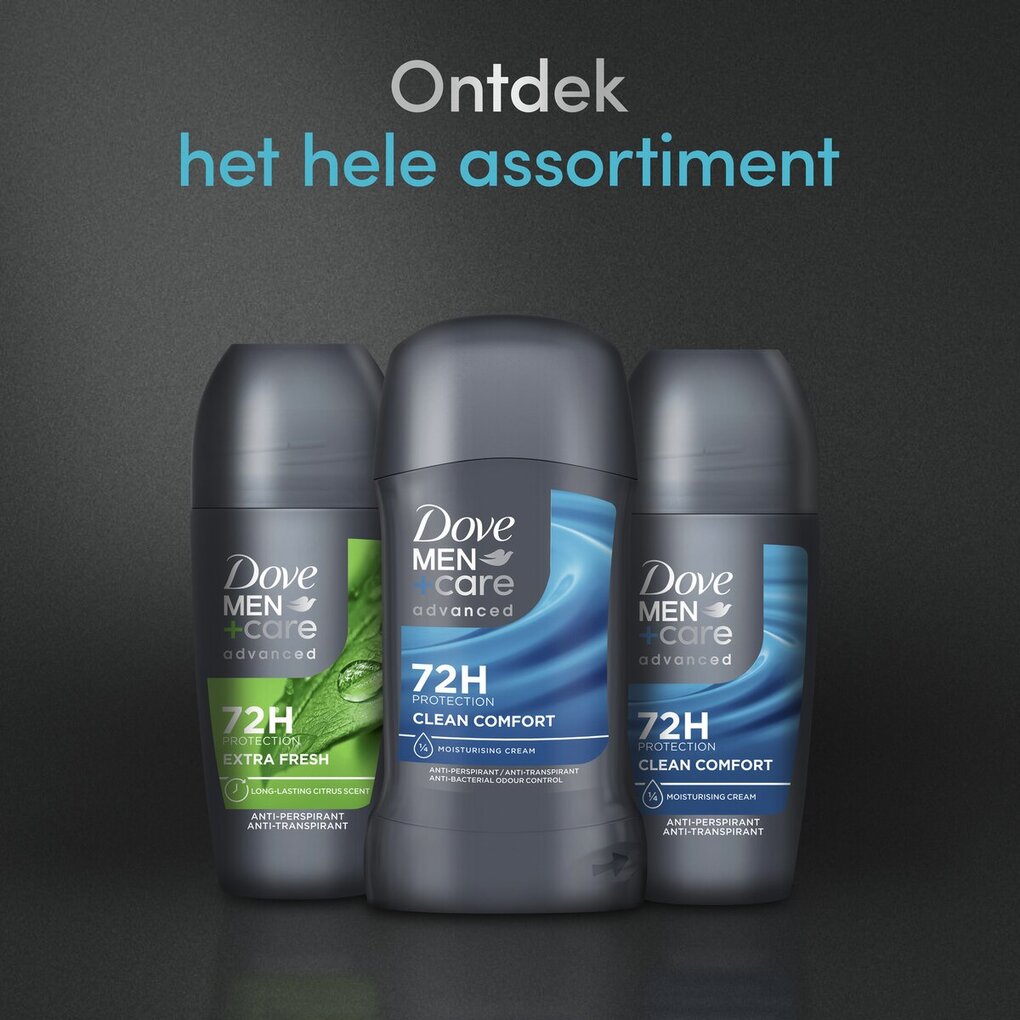 Dove Advanced Men+Care Roller Anti-Transpirant Compressé Clean Comfort