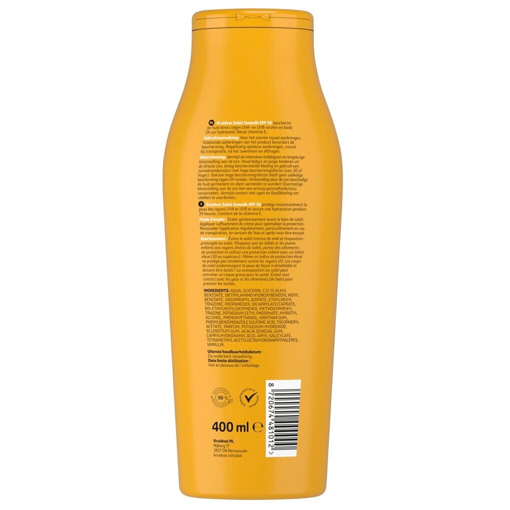 Kruidvat Solait Hydra 24H SPF50 Sun Milk