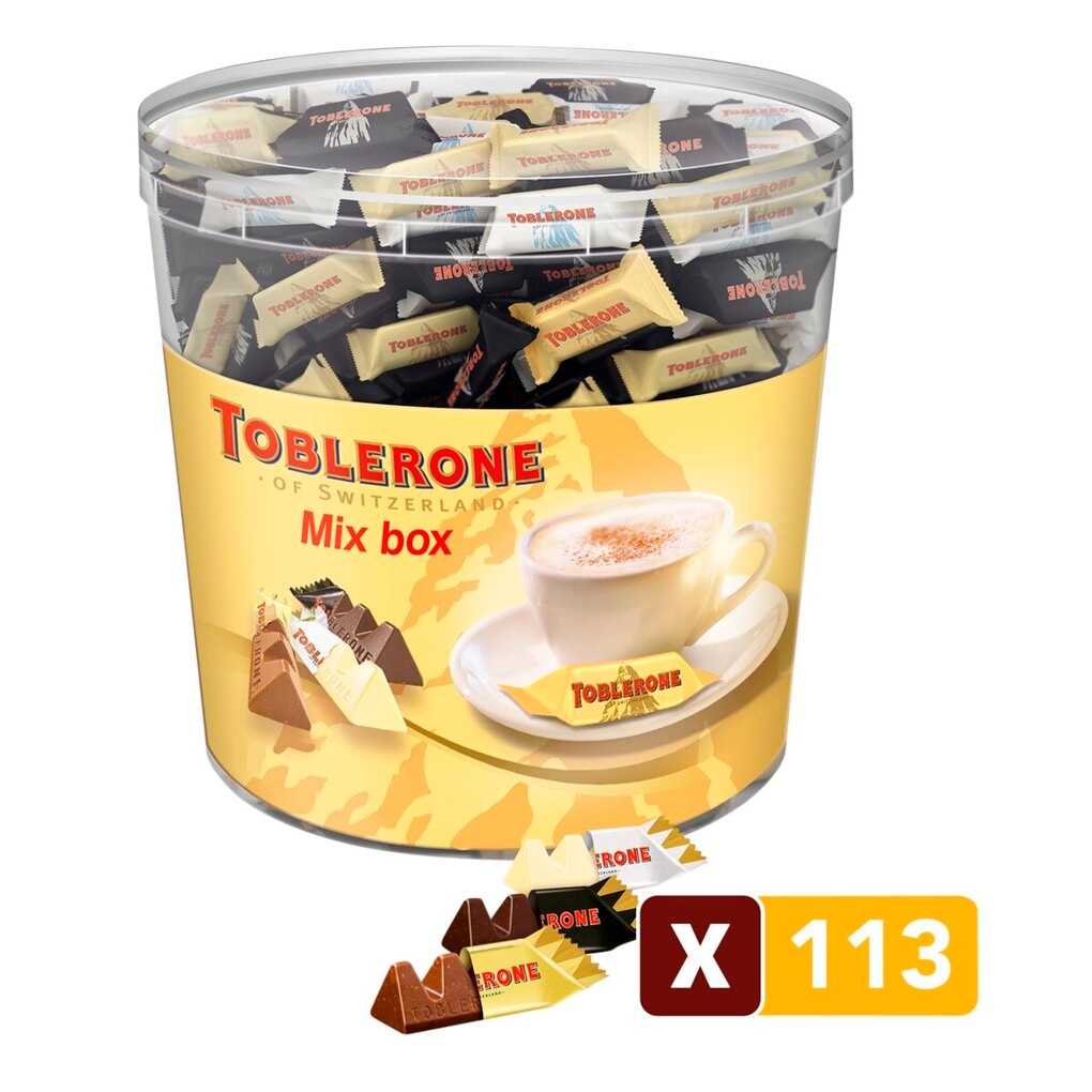 Toblerone Mini's Melk, Puur en Wit Chocolade