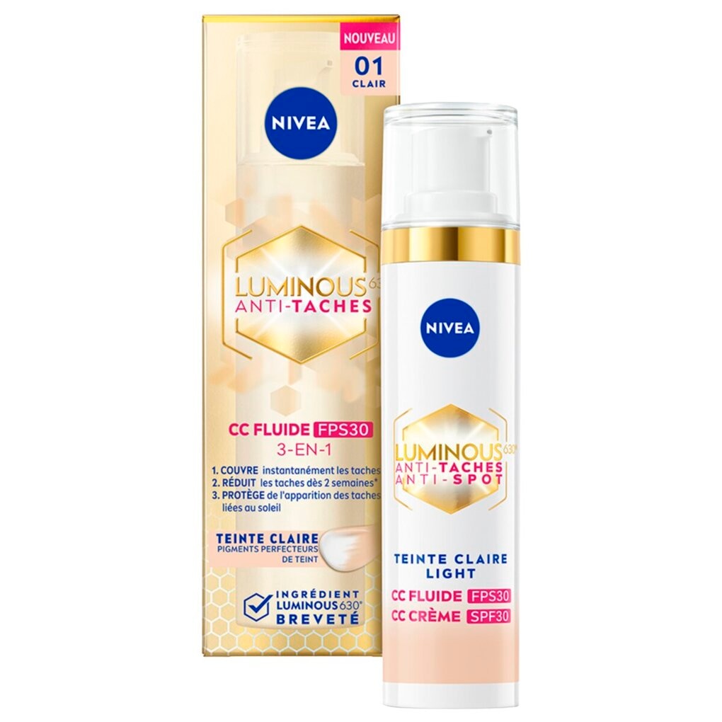 NIVEA Luminous630 Anti-spot SPF30 01 Light 3-in-1 CC Crème