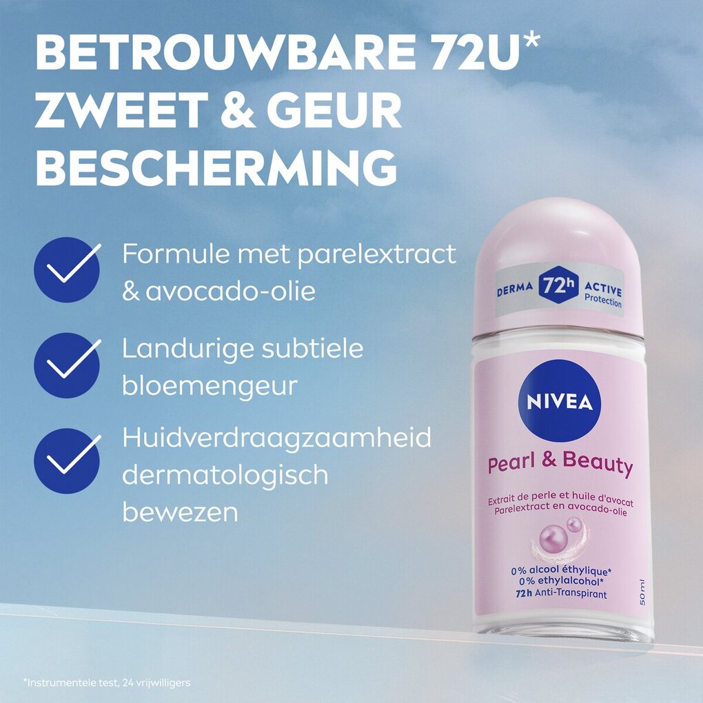 NIVEA Déodorant Bille Anti-Transpirant Pearl & Beauty