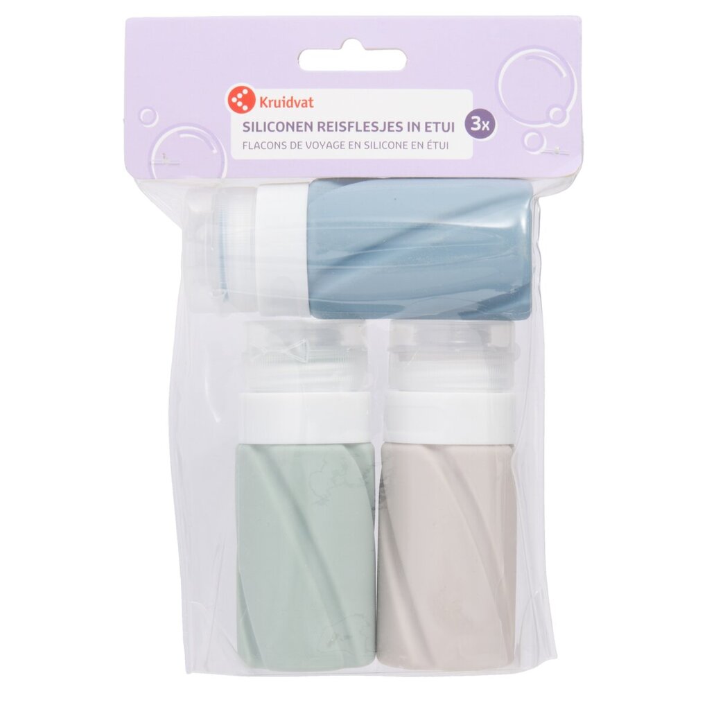 Kruidvat Siliconen Reisflesjes In Etui