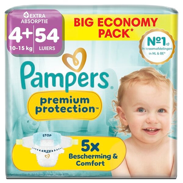 Pampers Premium Protection Maat 4+ Luiers
