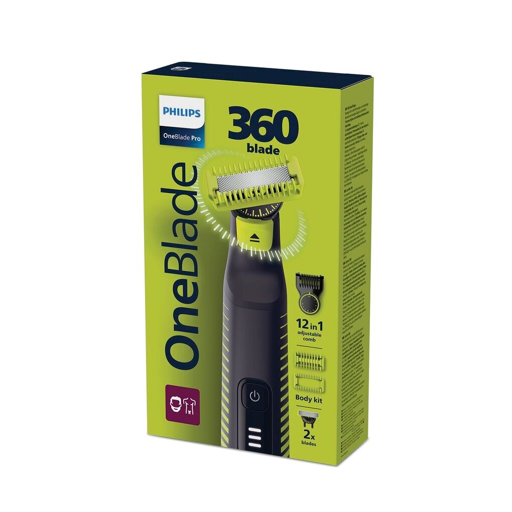 Philips OneBlade Pro 360 Face+Body QP6507/23 Trimmer, Scheerapparaat en Styler