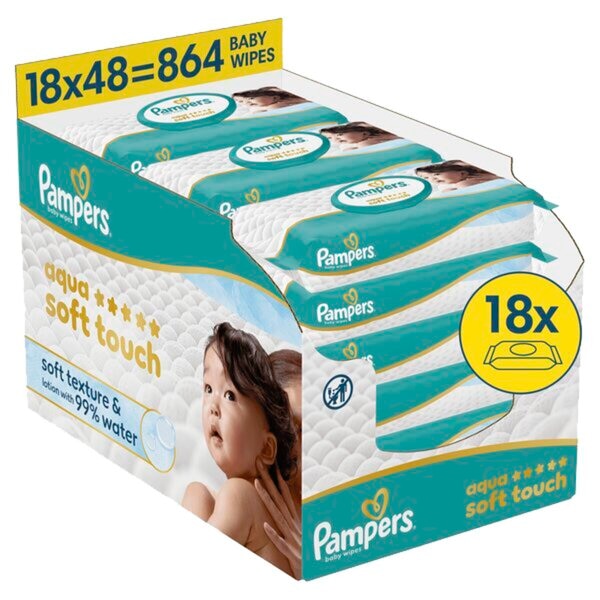 Pampers Lingettes Bébé Aqua Soft Touch
