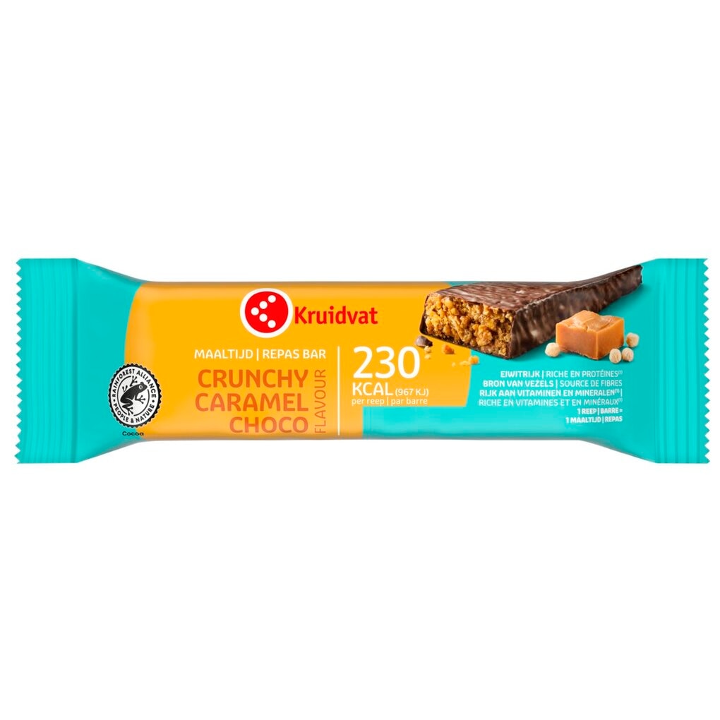 Kruidvat Crunchy Caramel Choco Maaltijdreep Kruidvat Crunchy Caramel Choco Maaltijdreep