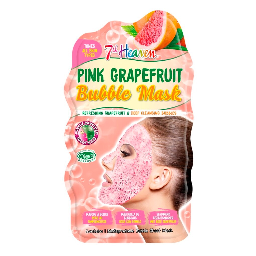 7th Heaven Pink Grapefruit Bubble Sheet Mask