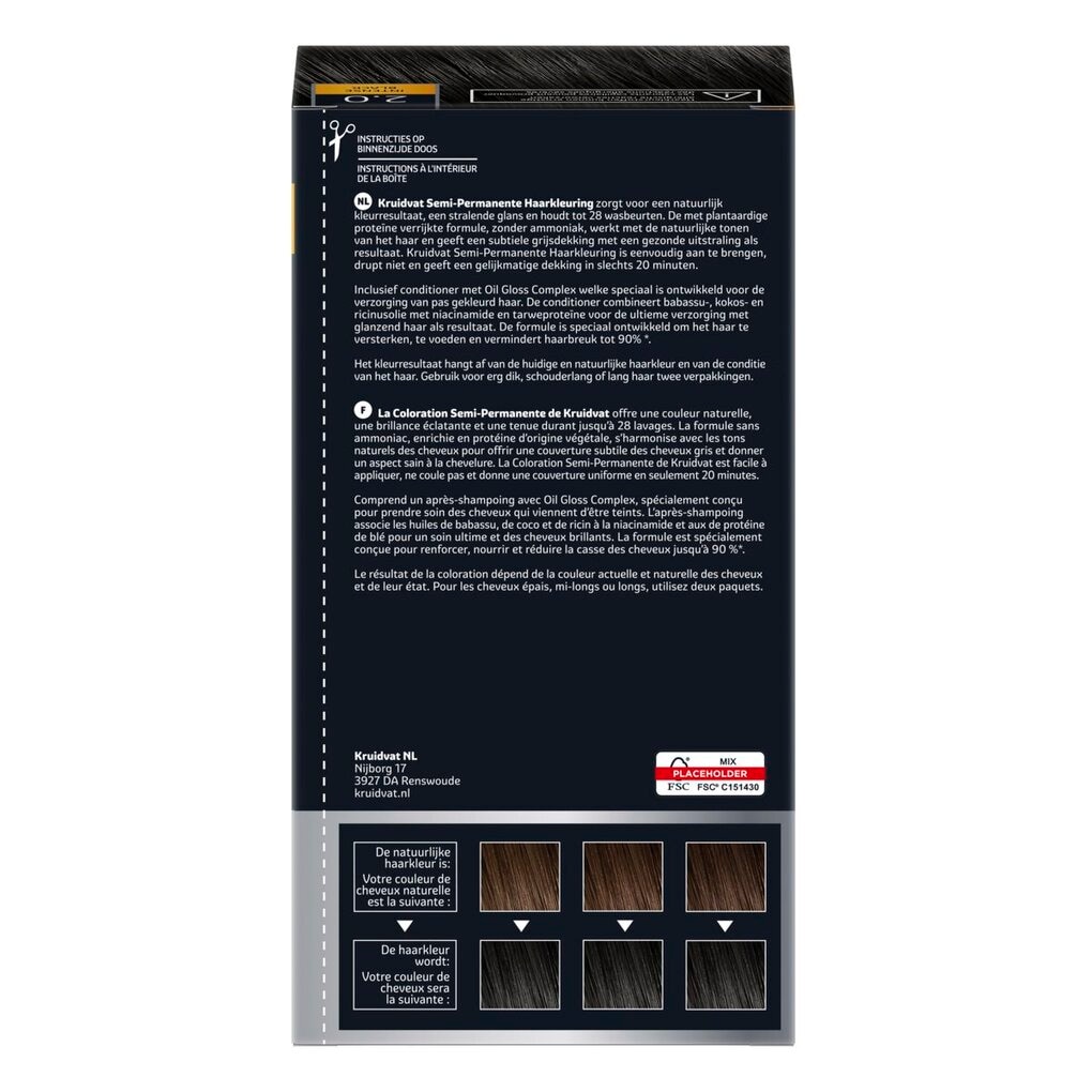 Kruidvat Coloration Semi-Permanente 2.0 Intense Black